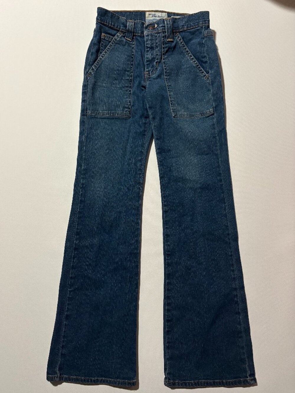Old Navy The Flirt Jeans Low Rise Bootcut Flare Y2K Patch Pocket Denim